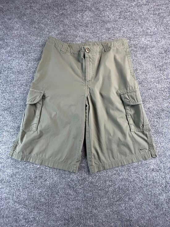 Nike Other - SB Nike Sportswear Cargo Shorts M Size Large Olive Green Cotton Utility Shorts